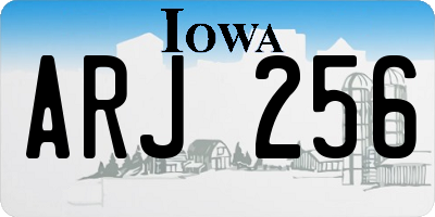 IA license plate ARJ256