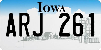 IA license plate ARJ261