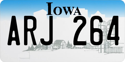IA license plate ARJ264