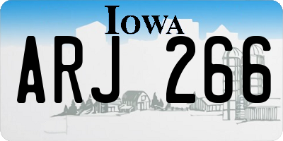 IA license plate ARJ266