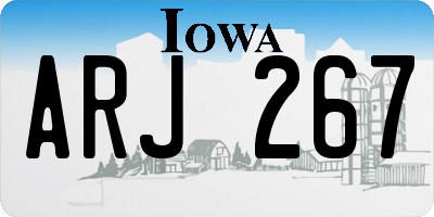 IA license plate ARJ267