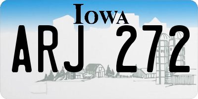 IA license plate ARJ272