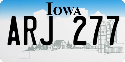 IA license plate ARJ277