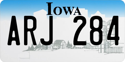 IA license plate ARJ284
