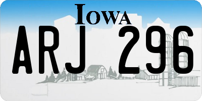 IA license plate ARJ296