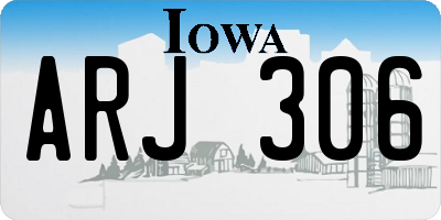 IA license plate ARJ306