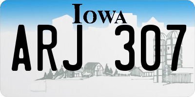 IA license plate ARJ307