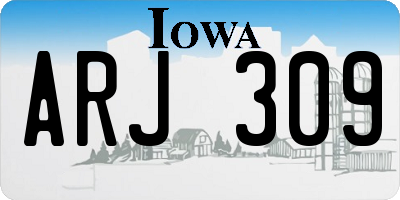 IA license plate ARJ309