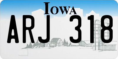 IA license plate ARJ318
