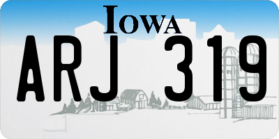 IA license plate ARJ319