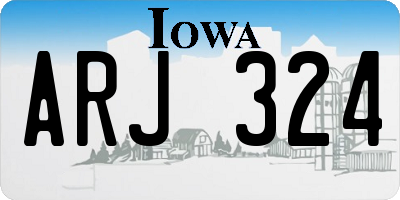 IA license plate ARJ324