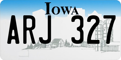 IA license plate ARJ327