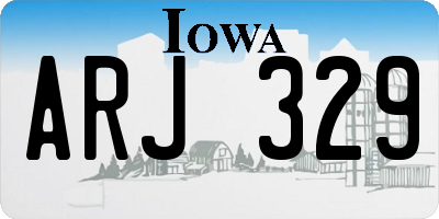 IA license plate ARJ329