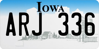 IA license plate ARJ336