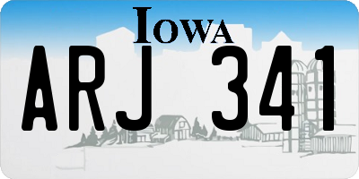 IA license plate ARJ341