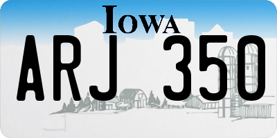 IA license plate ARJ350