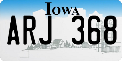 IA license plate ARJ368