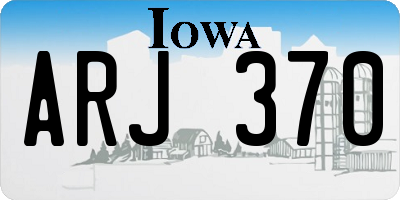 IA license plate ARJ370