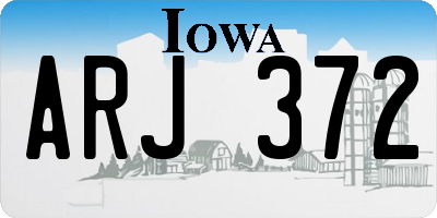 IA license plate ARJ372