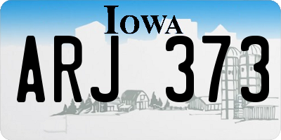 IA license plate ARJ373