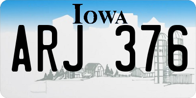 IA license plate ARJ376