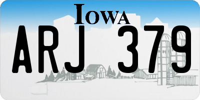 IA license plate ARJ379