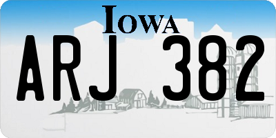 IA license plate ARJ382