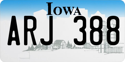 IA license plate ARJ388