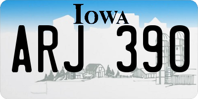 IA license plate ARJ390