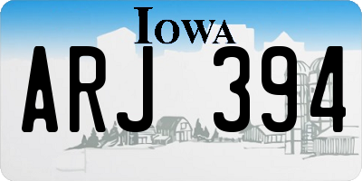 IA license plate ARJ394