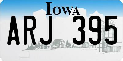 IA license plate ARJ395
