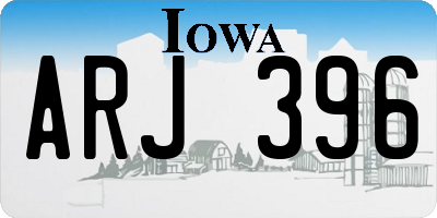 IA license plate ARJ396