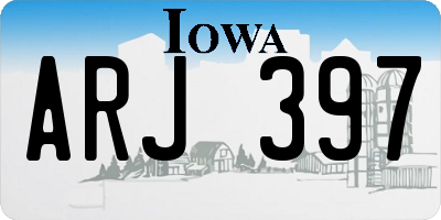 IA license plate ARJ397