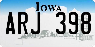 IA license plate ARJ398