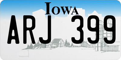 IA license plate ARJ399