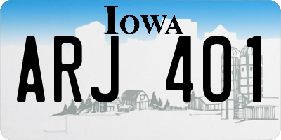 IA license plate ARJ401