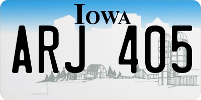 IA license plate ARJ405