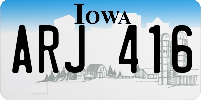 IA license plate ARJ416