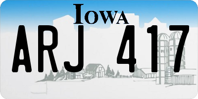 IA license plate ARJ417