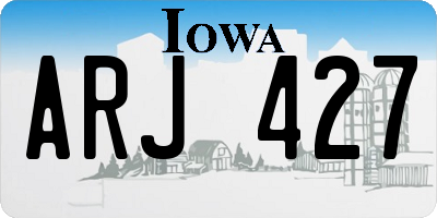 IA license plate ARJ427