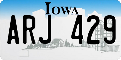 IA license plate ARJ429