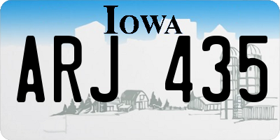 IA license plate ARJ435