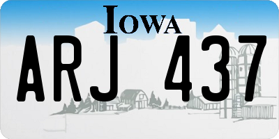 IA license plate ARJ437