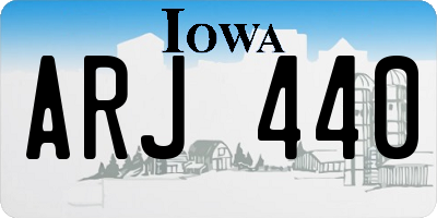 IA license plate ARJ440