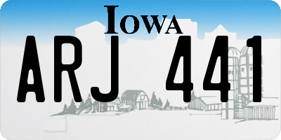 IA license plate ARJ441