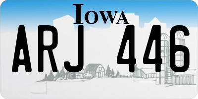 IA license plate ARJ446