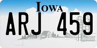 IA license plate ARJ459