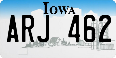 IA license plate ARJ462
