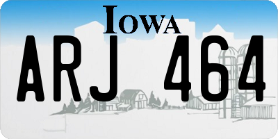 IA license plate ARJ464