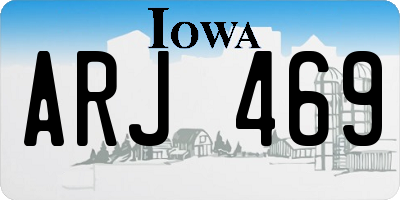 IA license plate ARJ469